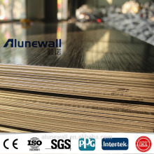 3mm 0.3mm 830mm width Brushed Black unbroken ACP aluminum composite panel 85RMB/sqm 20% discount